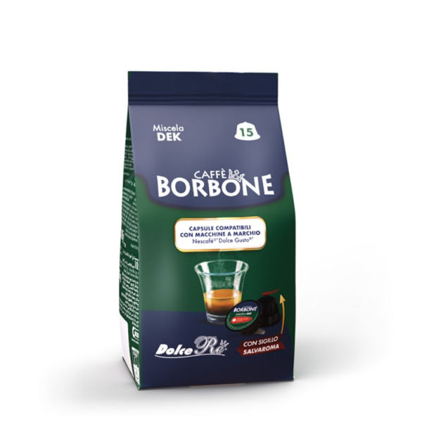 Miscela Dek Borbone DolceRe 15 cps for Dolce Gusto