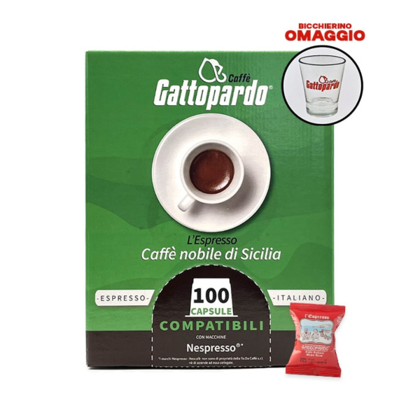 Gusto Ricco Gattopardo To.Da 100 capsule per Nespresso